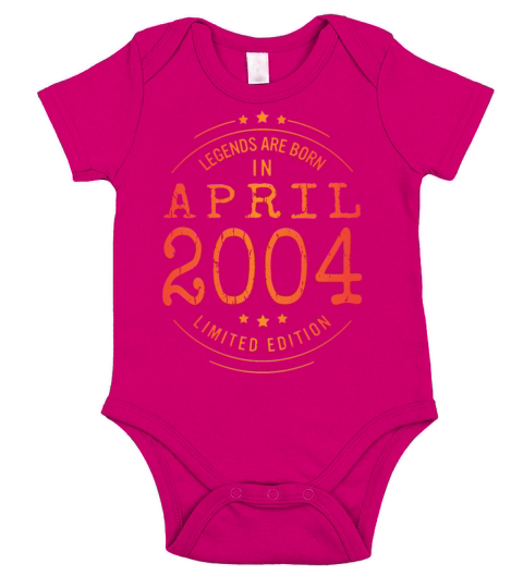Birthday April 2004 Limited Edition Vintage Legend Short Sleeve Baby One-Piece