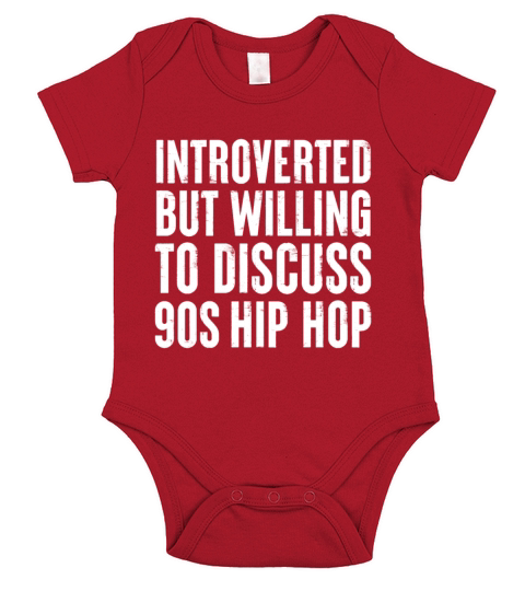 introverted but willing to discuss 90s Hip Hop Short Sleeve Baby One-Piece