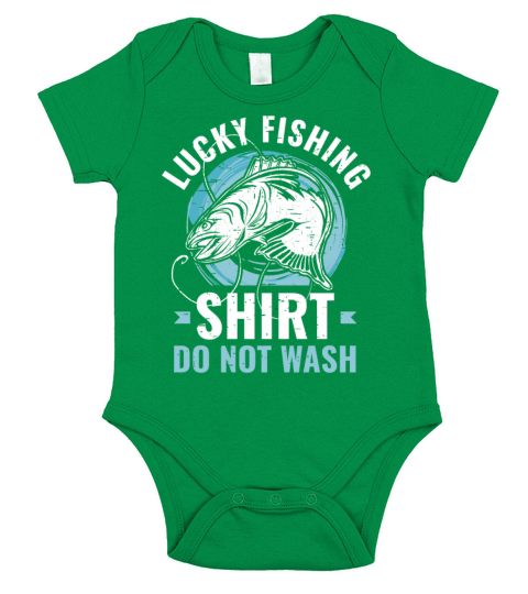 Lucky Fishing Shirt for Fish Hunter and Fisherman Short Sleeve Baby One-Piece