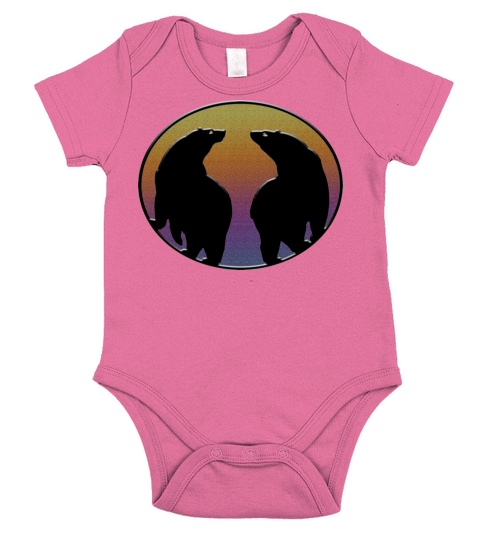 Sunset Bears Tribal Art Short Sleeve Baby One-Piece