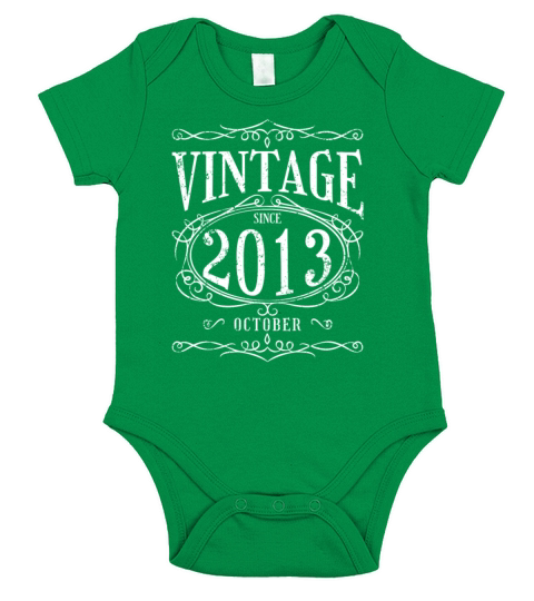 Vintage since October 2013 - Birthday Present Short Sleeve Baby One-Piece