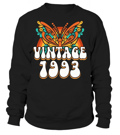 Colorful Retro 30 Years Woman 1993 30th Birthday Sweatshirt Unisex