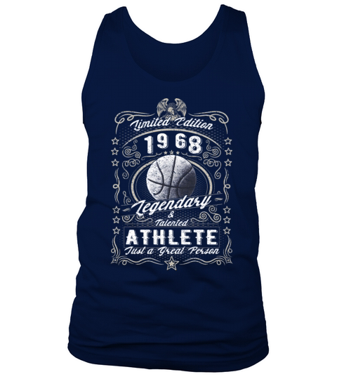Vintage 1968 Basketball Birthday Gift Sport Hobby Tank Top Unisex