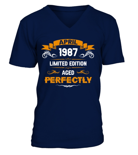 April 1988 Vintage Birthday Present V-Neck T-shirt