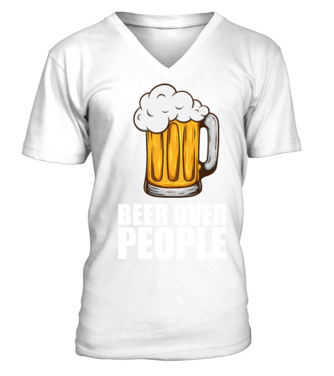 Beer over people V-Neck T-shirt