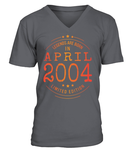Birthday April 2004 Limited Edition Vintage Legend V-Neck T-shirt