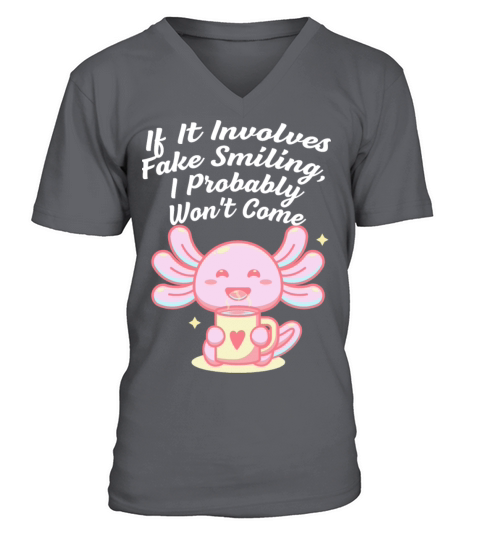 I Probably Wont Come Introvert Sayings Antisocial V-Neck T-shirt
