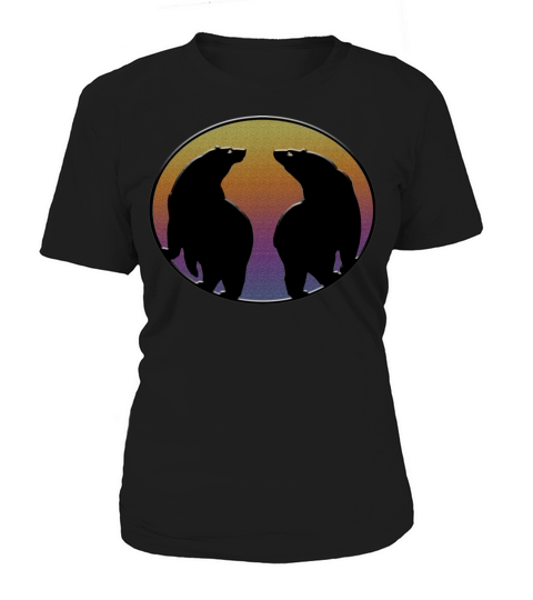 Sunset Bears Tribal Art Women's T-Shirt