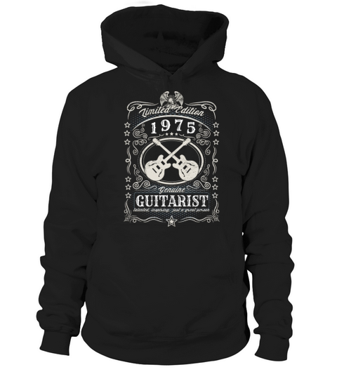Vintage 1975 Guitarist Birthday Gift Guitar Player Hoodie Unisex