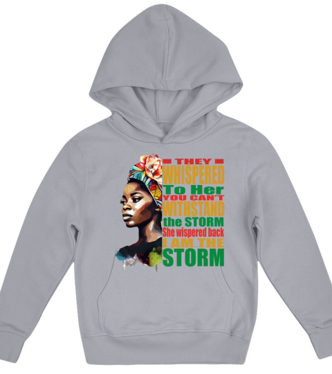 African Woman Black History Month Powerful Quotes Kids Hoodie