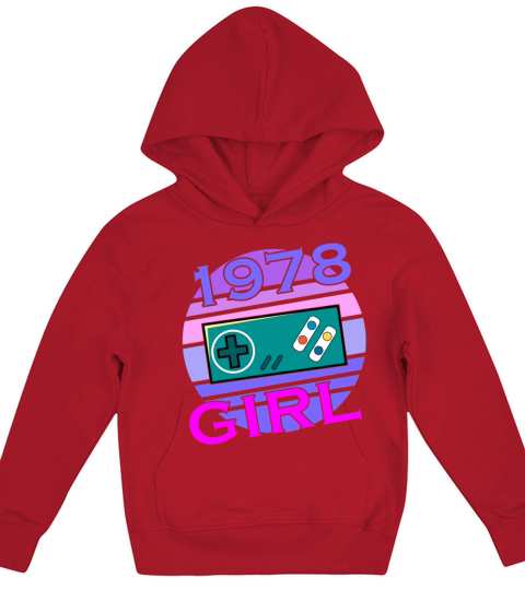 Level 45 Unlocked since 1978 Funny Gamer Girl Kids Hoodie
