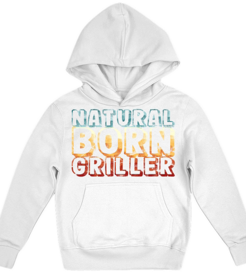 natural born griller - funny retro vintage Kids Hoodie