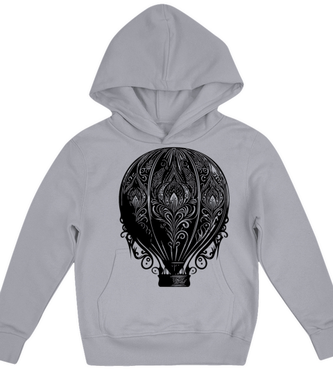 Vintage Hot Air Balloon Fan Design Kids Hoodie