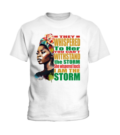 African Woman Black History Month Powerful Quotes Kids T-Shirt