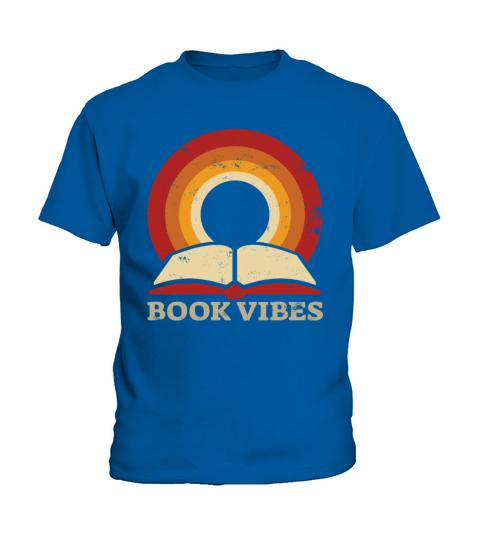 Vintage Book Vibe Book Lover Gift Kids T-Shirt