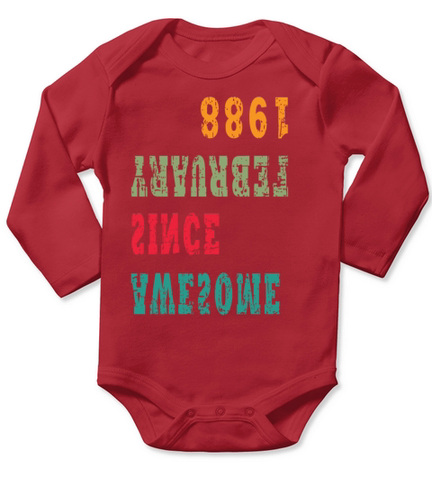 1988 Original Vintage Vintage Birthday Gift Long Sleeve Baby One-Piece