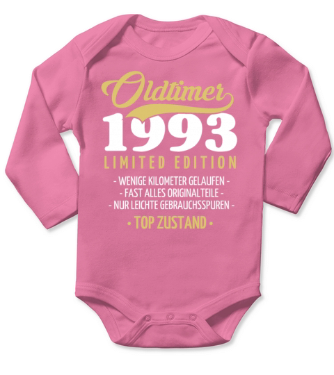 30th Birthday Vintage 1993 Long Sleeve Baby One-Piece