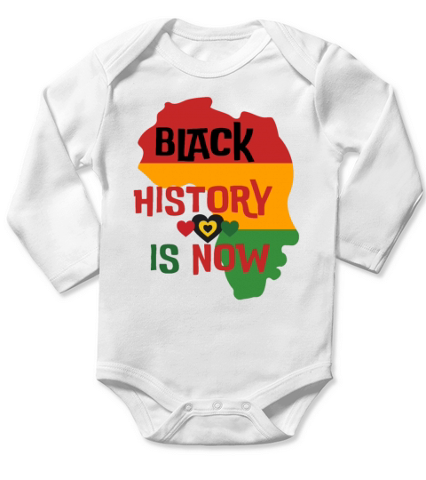 Black History Month Afro Melanin Black Women Long Sleeve Baby One-Piece