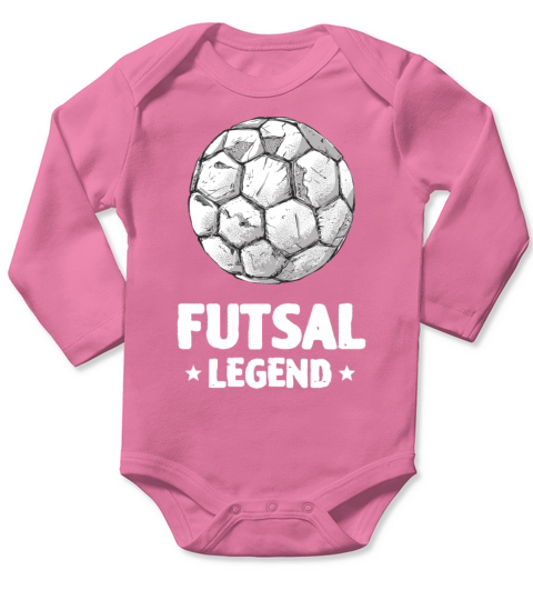 Vintage Futsal Legend Player Ball Long Sleeve Baby One-Piece