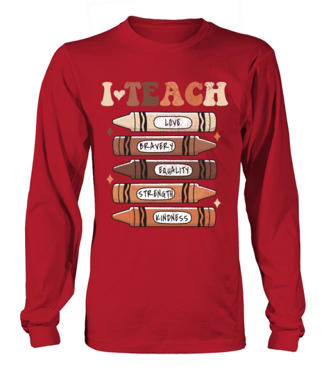 I Teach Black History Month Black Teacher Melanin Long sleeved Unisex