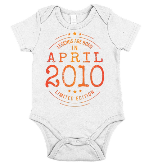 Birthday April 2010 Limited Edition Vintage Legend Short Sleeve Baby One-Piece
