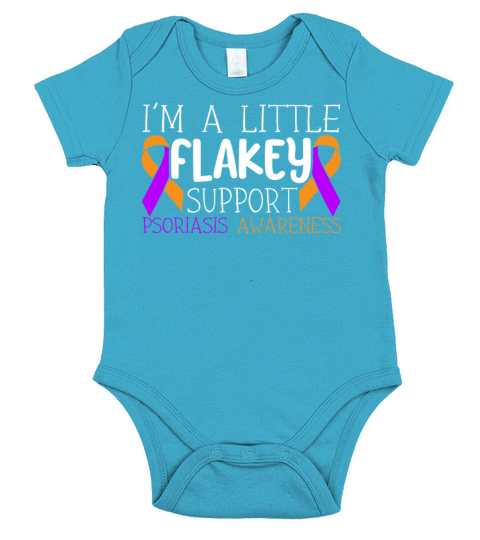 Im A Little Flakey Support Psoriasis Awareness Short Sleeve Baby One-Piece