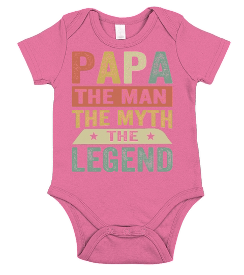 Papa The Man The Myth The Legend Short Sleeve Baby One-Piece