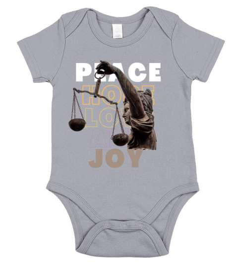 Peace hope love and joy Short Sleeve Baby One-Piece