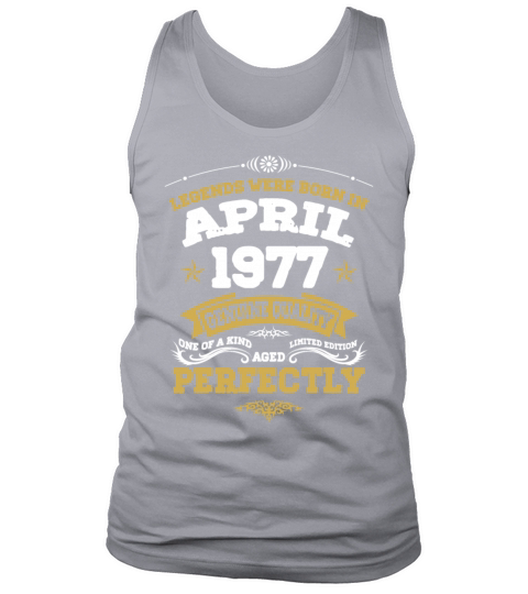 Vintage Aged To Perfection April 1977 Tank Top Unisex