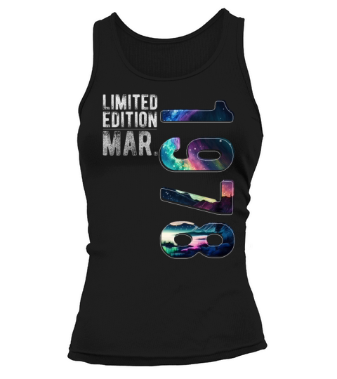 Limited Edition 1978 March Birthday Polar Lights Tank top Woman