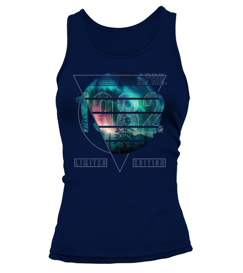 Limited Edition 1982 April Birthday Polar Lights Tank top Woman