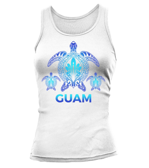 Vintage Guam Ocean Blue Sea Turtle Souvenirs Tank top Woman