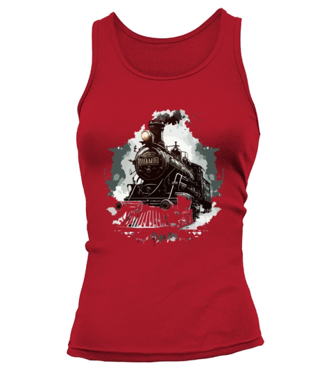 Vintage Train Steam Locomotive Tank top Woman