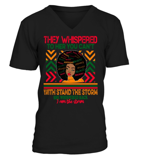 Afro Love Melanin African American Women Motivatio V-Neck T-shirt