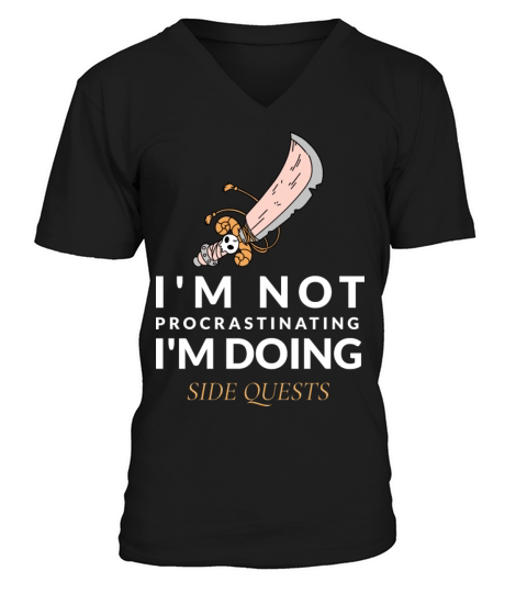 Im Not Procrastinating Im Doing Side Quests V-Neck T-shirt