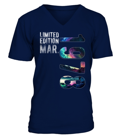 Limited Edition 1978 March Birthday Polar Lights V-Neck T-shirt
