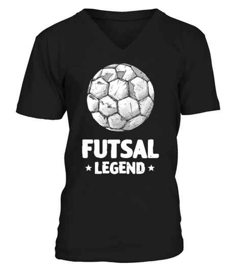 Vintage Futsal Legend Player Ball V-Neck T-shirt