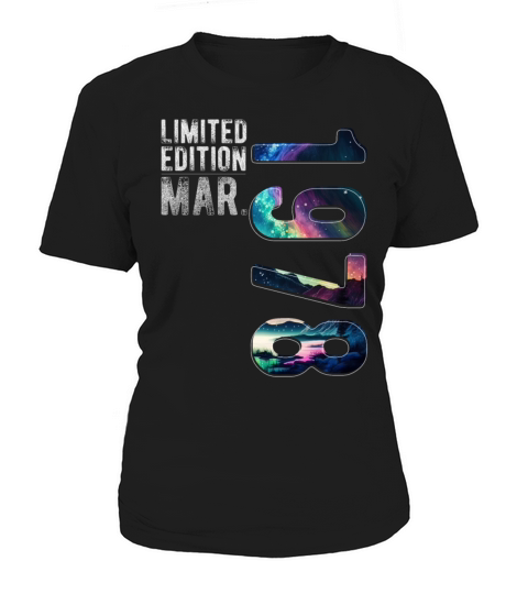 Limited Edition 1978 March Birthday Polar Lights Women's T-Shirt