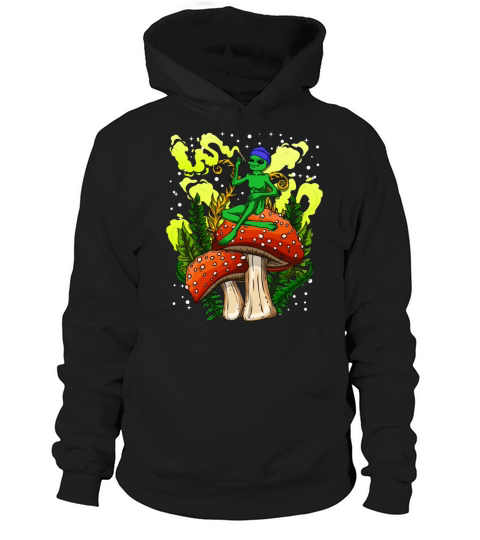 Psycadellic Magic Mushroom Alien LSD Acid Trip Hoodie Unisex