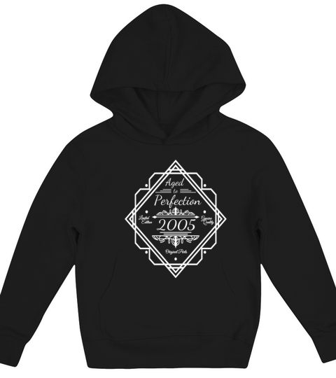 18th Birthday Vintage 2005 with Royal Ornaments Kids Hoodie