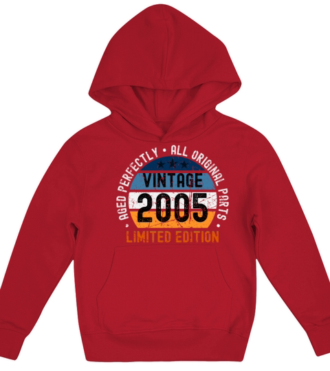 18th Birthday Vintage 2005 Kids Hoodie
