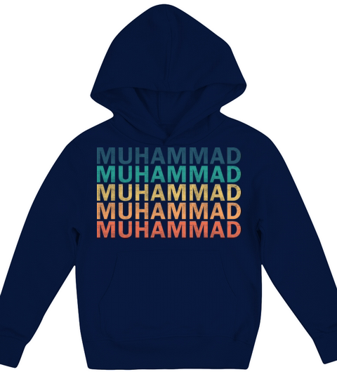 Muhammad Name T Shirt - Muhammad Vintage Retro Nam Kids Hoodie