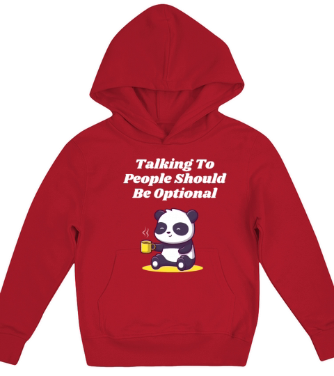Talking To People Optional Introvert Nerd Antisoci Kids Hoodie