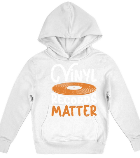 Vinyl Records Matter Record Player Music Lover Kids Hoodie