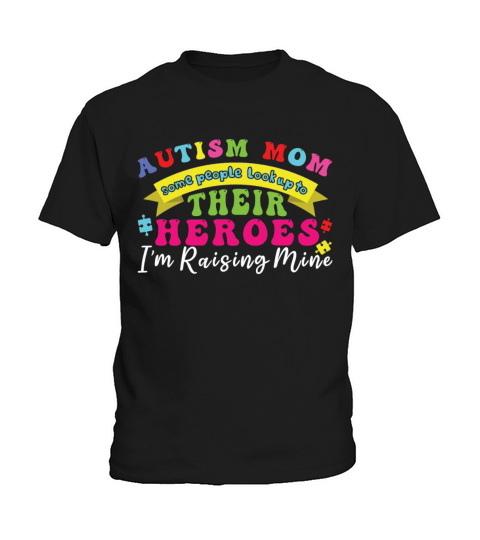 Autism Mom Mommy Puzzle Raising Autism Awareness Kids T-Shirt