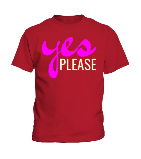 Yes Please Minimalist Typography Kids T-Shirt