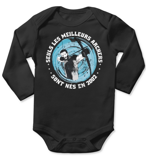 French Archer born 2002 Vintage Birthday Long Sleeve Baby One-Piece