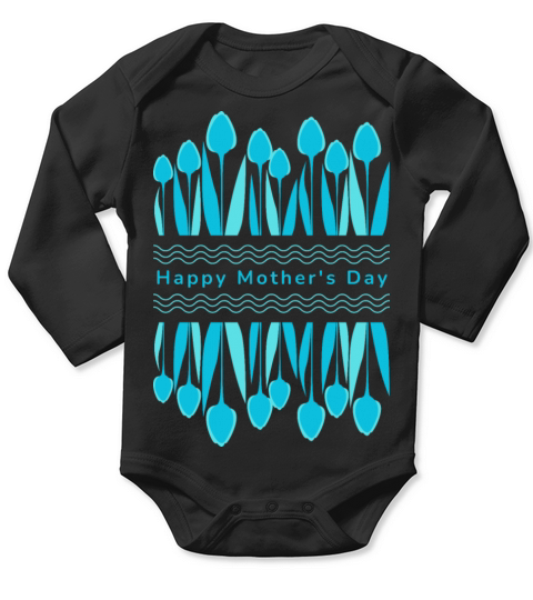 Happy Mothers Day Long Sleeve Baby One-Piece