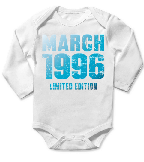 March 1996 Limited Edition Birthday Present Long Sleeve Baby One-Piece