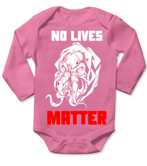 No Lives Matter Cthulhu Horror Monster T-Shirt Long Sleeve Baby One-Piece